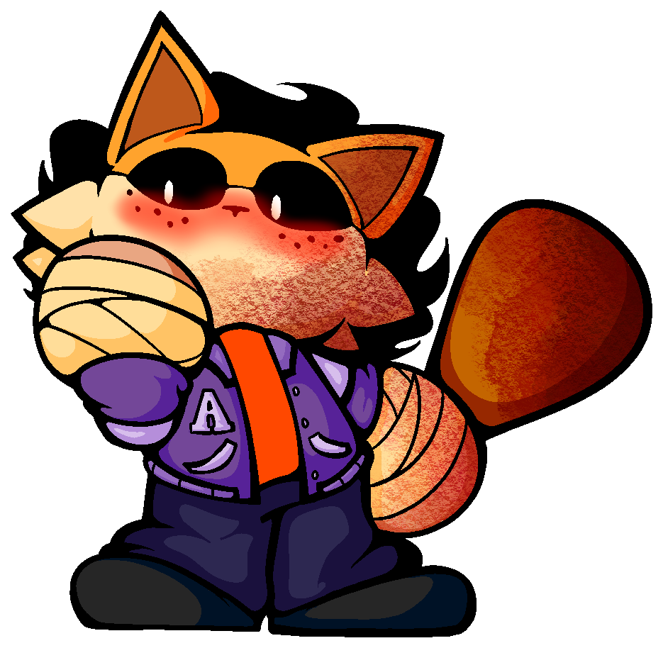 Sticker of Andrew/Fox for merch. Date: Sep 20th,2023