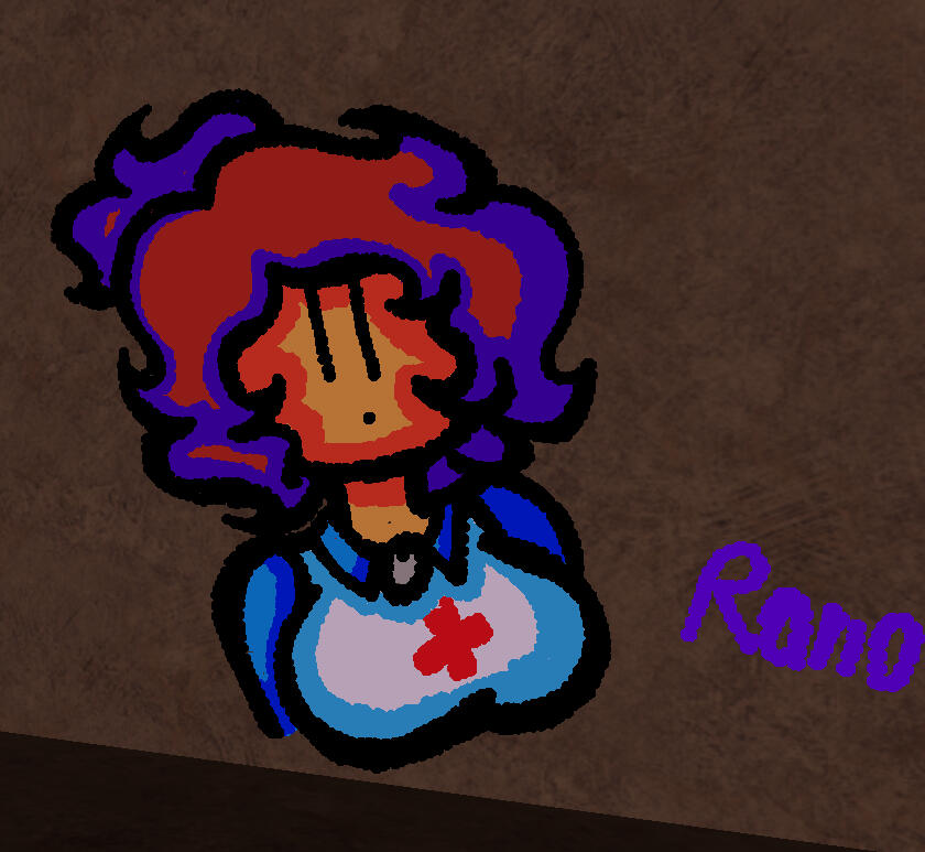 Caroline bust drawn on Roblox. Date: Feb 8th, 2023